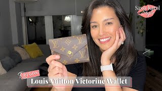 Review Louis Vuitton Victorine Wallet  What It Looks Like  What Fits Inside  Comparisons [upl. by Shifra]