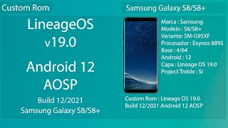 LineageOS 190 Android 12  Build 122021  Samsung Galaxy S8S8 [upl. by Piane]