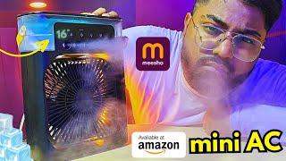 Review Portable mini Ac for Home Humidifier Air Cooler Fan Mini Cooler on Amazon Meesho [upl. by Ingra712]