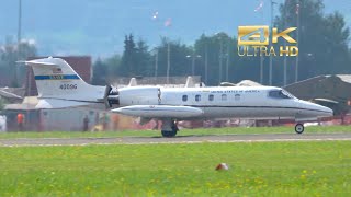 4K Gates Learjet C21A United States Air Force USAF 840096 arrival Zeltweg Air Base LOXZ [upl. by Dearden]