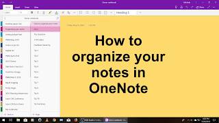 How to organize your notes in OneNote [upl. by Nalad]