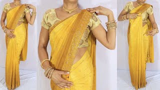 Beautiful Saree Draping Tutorial With Perfect Pleates Cotton Saree Draping Tips amp Tricks 2024 [upl. by Ettennor393]