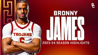 Bronny James USC Mens Basketball 202324 Season Highlights [upl. by Dray]