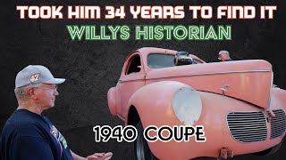 Willys Historian reunited with 1940 Willys Coupe decades later coupe willys [upl. by Opal]