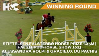 Alessandra Volpi amp Gracieux Du Pachis Win The Stiftelsen Falsterbo Horse Prize 145m [upl. by Ttsepmet]