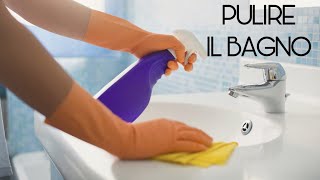 COME PULIRE TUTTO IL BAGNO IN 10 MINUTI  PULIZIE SALVATEMPO [upl. by Lilly]