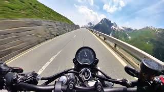 Nufenenpass  the highest pass completely in Switzerland Scrambler 900 [upl. by Cattan]