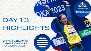 Day 13  Highlights  World Aquatics Championships Fukuoka 2023 [upl. by Devona]