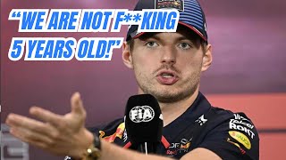 Max Verstappen ANGRY RESPONSE to the FIA after got told to not swear [upl. by Shiroma]