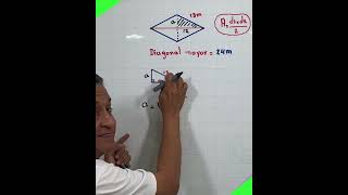 Perímetro y área de un rombo fácil y sencillo [upl. by Merrick]