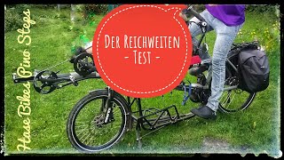 Test Reichweite 🔴 Lastenrad  ElektroTandem Pino Steps von Hase 🔴 quotWie lange hält der Akkuquot [upl. by Ahsiadal181]