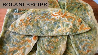 Bolani Recipe Afghanistan Cuisine بولانی غذای مشهور افغانستان [upl. by Atiken613]