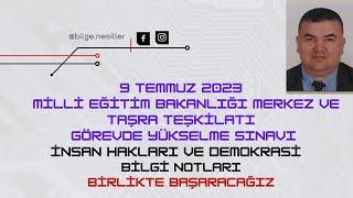 2023 MEB GYS İNSAN HAKLARI VE DEMOKRASİ BİLGİ NOTLARI şefsaymanmemurşubemüdürlüğü [upl. by Anitra]