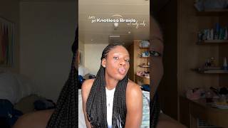 Knotless Braids with curly ends knotlessbraids braidstyles [upl. by Aicatsanna]