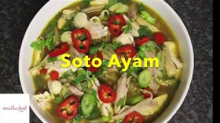 Soto Ayam Malaysian Chicken Soup  nosaibasfood [upl. by Dyolf942]