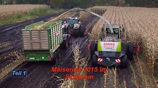 Maisernte 2015 im Schlamm Teil 1 Aufnahme mit Inspire 1 pro [upl. by Aicile523]