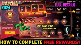 How to Complete Dawn voyage 2024 Rank Season Rewards Milega Event Free Fire  FF Max New Event [upl. by Nagirrek]