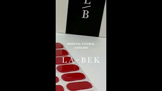 Easy Removal of SemiCured Gel Nails  LABEK Red Nails Tutorial [upl. by Eissahc]