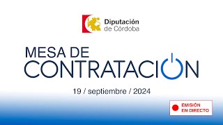 Mesa de contratación de la Diputación de Córdoba  19 de septiembre 2024 [upl. by Selima]