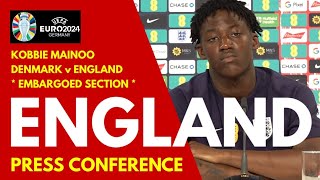 ENGLAND PRESS CONFERENCE Embargoed Section Kobbie Mainoo Denmark v England Group C Euro 2024 [upl. by Leid]