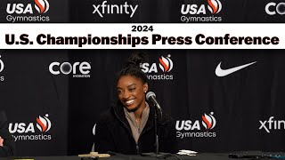 Simone Biles 2024 US National Championship Press Conference [upl. by Lewellen149]