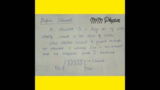 Define Solenoid  Class 1012 Physics [upl. by Ellenaj534]