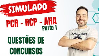 SIMULADO DE CONCURSOS  RCP  PCR  AHA Parte I [upl. by Safir]