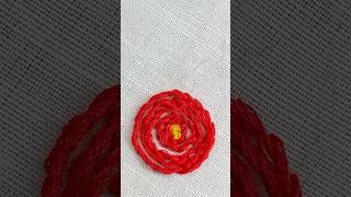 Looped blanket flower hand embroidery design shortsytshortsviralshortshandembroidery [upl. by Lisk]