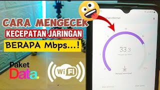 CARA MENGETAHUI BERAPA Mbps WI FI SENDIRI  Tes kecepatan WiFi Dan Paket data [upl. by Vano]