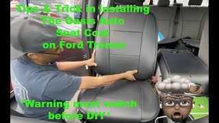 How to install Tips amp Review OASIS AUTO 2020 Ford Tremor F150 F250 F350 PU Leather Seat Covers P1 [upl. by Eynahpets]