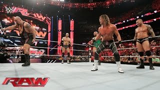 Orton Ryback Cesaro amp Ziggler vs Sheamus Big Show Owens amp Rusev Raw – 24 August 2015 [upl. by Aluin618]