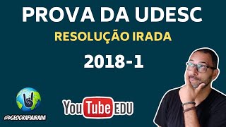 RESOLUÇÃO UDESC 2018  CORREÇÃO IRADA [upl. by Eilrahc297]