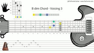 How to play the B diminished chord on guitar [upl. by Riley]