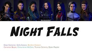 Night Falls  Descendants 3 Cast Color Coded Lyrics [upl. by Mendive336]