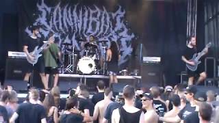 Bonecarver exCannibal Grandpa  The Empire of the Snake Live at Death Feast Open Air 2018 [upl. by Sundstrom816]