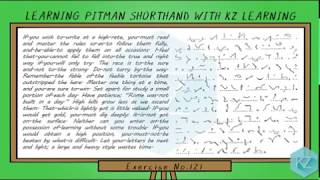 Pitman Shorthand  Exercise No121 Dictation 75 WPM  KZ Learning [upl. by Schulein]