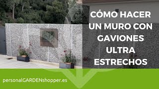 CÓMO HACER UN MURO CON GAVIONES ULTRA ESTRECHOS DE 12 CM [upl. by Durno607]