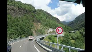 The climb up to the Mont Blanc Tunnel  European Trucking [upl. by Darum914]