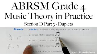 ABRSM Grade 4 Music Theory Section D Part 3 Duplets with Sharon Bill [upl. by Bohs]