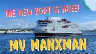 The New Boat is Here First arrival of the Manxman the new Isle of Man Steam Packet Ferry to Douglas [upl. by Nesnaj758]