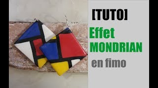 TUTO EFFET MONDRIAN EN FIMO  CERNIT [upl. by Htial]