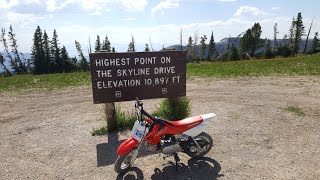 2015 Honda CRF 50 Review and ride from 6500 to 11000 feet [upl. by Aihsi]