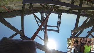 Riding Iron Rattler at Six Flags Fiesta Texas Amazing Hybrid Coaster Built into a Quarry Wall [upl. by Thane]