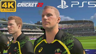 Cricket 22 PS5 Gameplay  Australia Vs England At Lords 4K [upl. by Roderick]