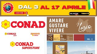 🔥 ANTEPRIMA 🔥 VOLANTINO CONAD DAL 3 AL 17 APRILE 2024 🟢⚪️🔴 PRODOTTI DEL LAZIO 🏟️ [upl. by Gainer]