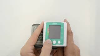 How to view memory blood pressure results  Kinetik Wrist Blood Pressure Monitor BPX1W [upl. by Glover]