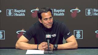 Erik Spoelstra PostGame Interview  Portland Trail Blazers vs Miami Heat [upl. by Tollman]