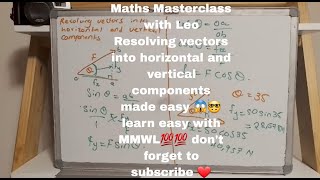 Resolving vectors into horizontal and vertical components [upl. by Epilif739]