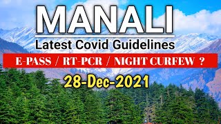 MANALI covid Guidelines today 28Dec2021  Latest update on covid Guidelines himachaal pradesh [upl. by Kerns]