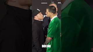 Canelo Alvarez Tense FaceOff With Edgar Berlanga [upl. by Kinney536]